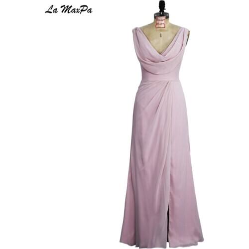 Pleated Trumpt Chiffon Bridesmaid Dress CMT145