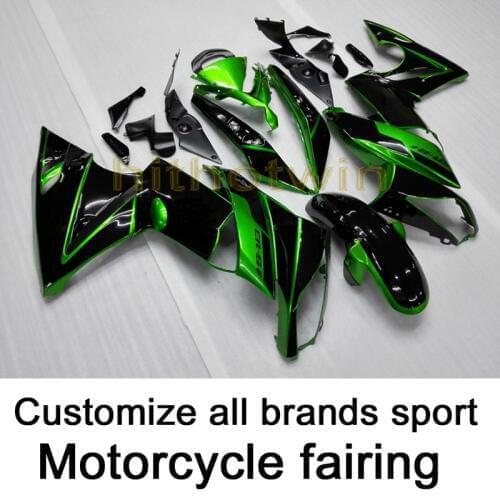 Full fairing kits for 650R ER6F 2009 2010 2011 GREEN black ABS motorcycle cowl ER 6F Motorcycle panels Fairing
