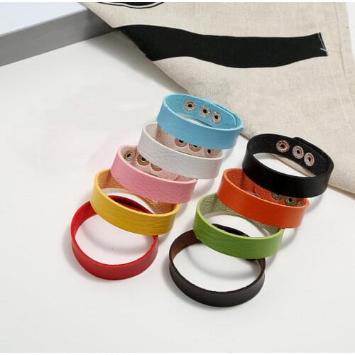 Adjustable Leather Bracelets For Women Men Simple Woman Bracalete Femme Charm Braclet 9 Colors drop shipping