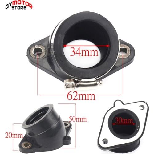 High quality Motorcycle Rubber Adapter Inlet Intake Pipe For KAYO T2 T4 CB250 Dirt Bike Motocross Modified PWK28 30mm carburetor