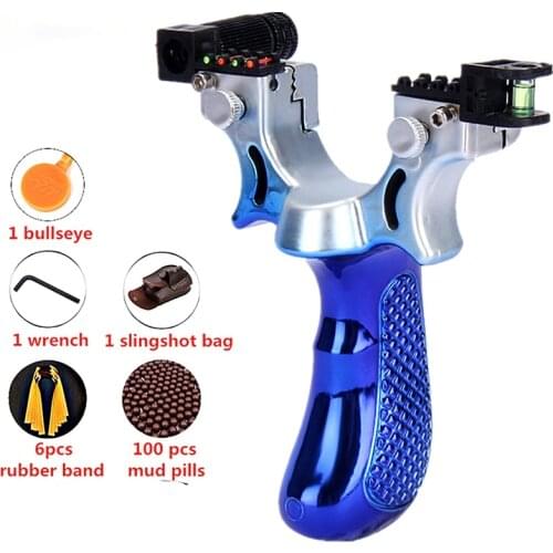 98K Power And High Precision Infrared Aiming Slingshot Outdoor Professional Flat Leather Shooting Hunting Competitive Sports Toy