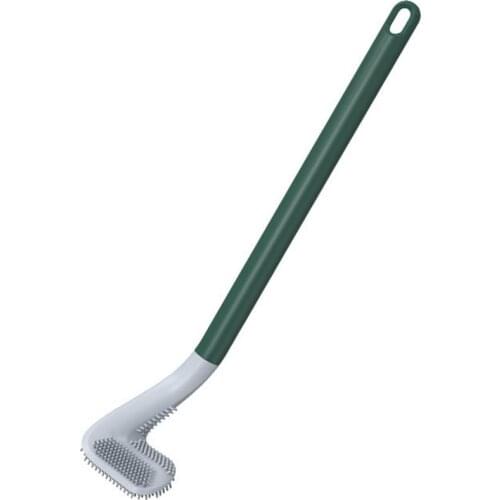Golf Stick Shape Toilet Cleaning Brush Silicone Automatic Innovative Closestool Corner Brush Tool Bathroom Supplies