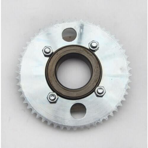 55T 25H Steel Rear Sprocket Chain Drive Plate Clutch Bearing Freewheel for Dolphin Electric Scooter Mini Motorcycle Repair Parts