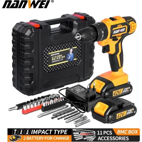 Impact Cordless Screwdriver Cordless Drill Impact Electric Drill Power Tools Hammer Drill Electric Drill Hand