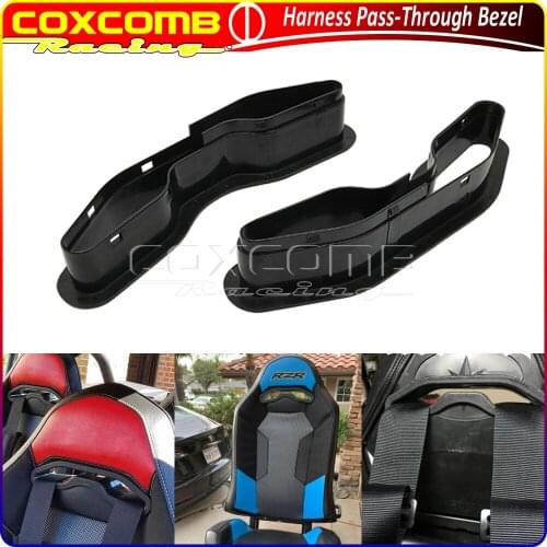 UTV ATV Black Harness Seat Pass Through Bezel Insert For Polaris General RZR XP 1000 900 S/XC General Sportsman ACE Turbo