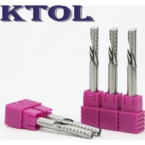 High-Speed DOWN Cut 6x17MM Single Flute Solid Carbide End Mills CNC Wood Cutter Tools Set, Acrylic Milling Cutter CNC Tool Bits