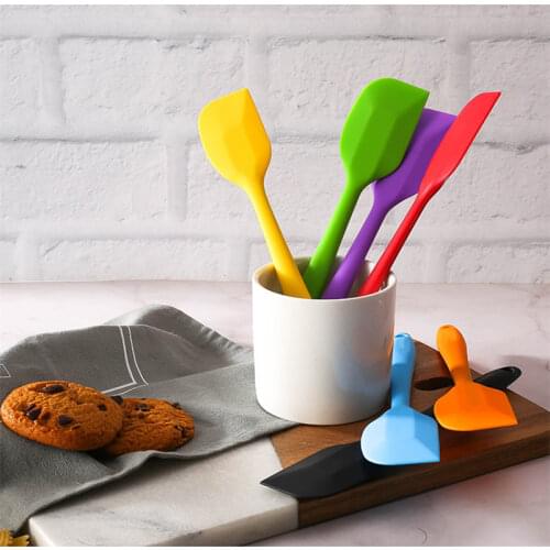 2pcs Kitchen Silicone Cream Butter Cake Spatula Mixing Batter Scraper Brush Butter Mixer Cake Brushes Baking Tool Kitchenware