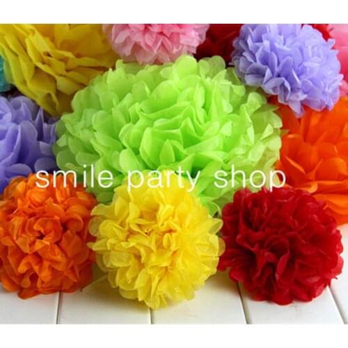 10pcs/Lot Larger 16" (40CM) Pom Poms Ball-Tissue Paper Pom Poms Flower Weddings-Birthday-Baby Shower-Party decoration 29 color