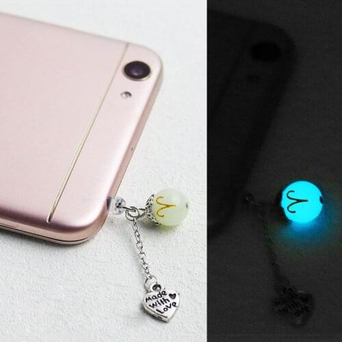 12 Constellations Luminous Pendant Is Suitable For Round 3.5mm Headphone Hole Dust Plug Convenient And Fashionable 2021