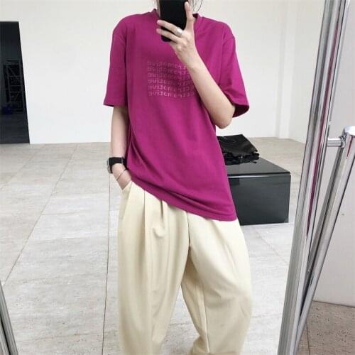 2021 New Summer Fashion Female T-shirt Letter Print Loose High Quality Women Tee Casual Elegant Cotton Ladies Tops T229