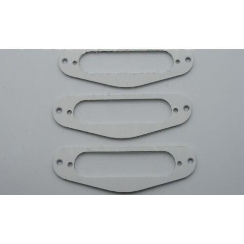 3x White 3 Ply Guitar Single Coil Pickup Surround Ring for ST Sized Pickup