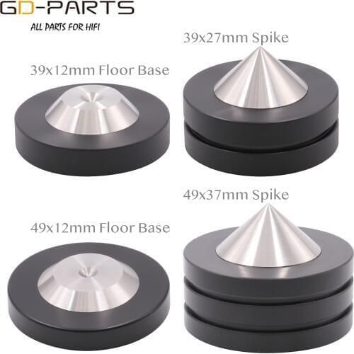 39mm 49mm*12mm 304 Stainless Steel Graphite Speaker AMP Isolation Spike Pad Preamp DAC LP CD Mat Floor Base HIFI AUDIO DIY 4PCS
