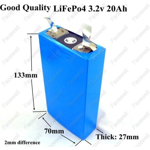 4pcs Brand lifepo4 battery 3.2v 20ah cell High drain 100A lifepo4 20ah for ebike wheelchair power tools 12v 20ah diy By Express