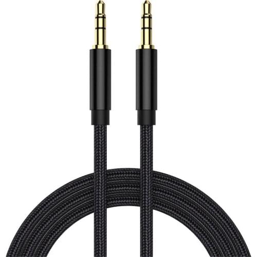 3.3 ft. Nylon Braided Aux Cable Audio Line Audio Auxiliary Input Adapter Male to Male AUX Cord for Headphones Car Home