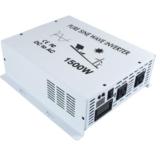 Off Grid Solar Inverter 24V 120V 1500W Pure Sine Wave Inverter Solar System DC to AC Converter 12V/36V/48V/96V to 110V/220V/240V