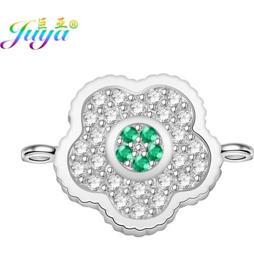 DIY Jewelry Making Material Gold/Rose Gold Flower Connector Charms Accessories For Women Men Earrings Bracelets Hand Made