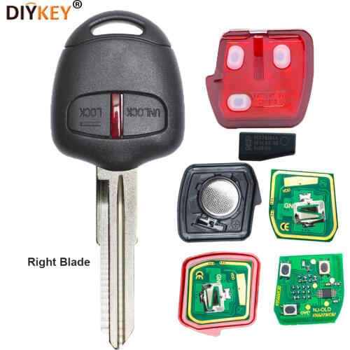 KEYECU Remote Key Fob 2 Button 433MHz ID46 Chip for Mitsubishi Lancer 2009-2014 FCC ID: G8D-576M-A MIT11R Right Blade