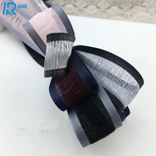 Kewgarden 25 mm 1" 10 mm 1cm Yarn Ribbons Handmade Tape DIY Bowknot Accessories Ribbed Ribbon 5 yards/lot