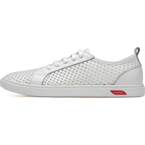 Mesh Men Shoes Breathable White Mens Sneakers Trendy Lace-Up Lightweight Black Walking Big Size Man Shoe Zapatillas Hombre 37-46