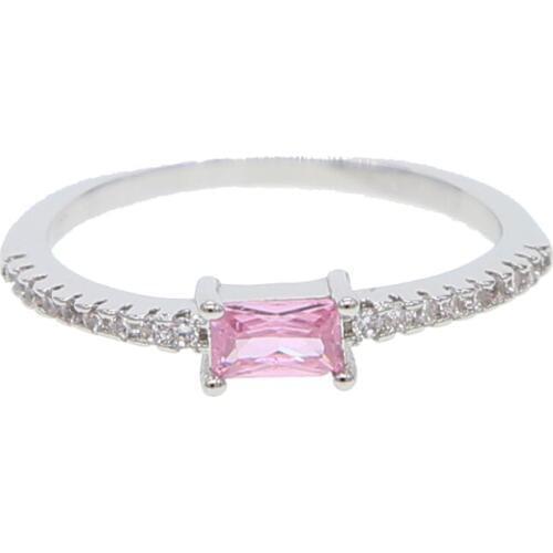 Micro pave AAA Zirconia Pink stone ring luxury wedding band Rings for women cock holder antique ring set