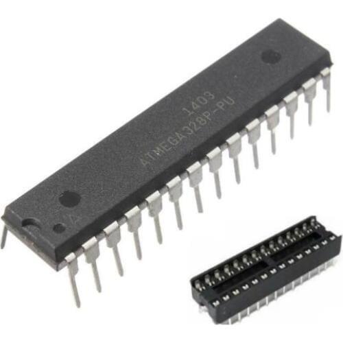 1PCS IC ATMEGA328P-PU ATMEGA328P DIP28 Microcontroller NEW + DIP SOCKET