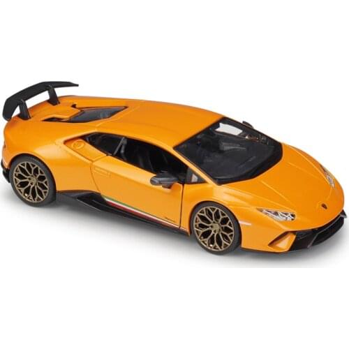 Bburago 1:24 Huracan Performante Orange Sports Car Static Diecast Alloy Model Car For Boys Gifts Toys Original Box Free Shipping