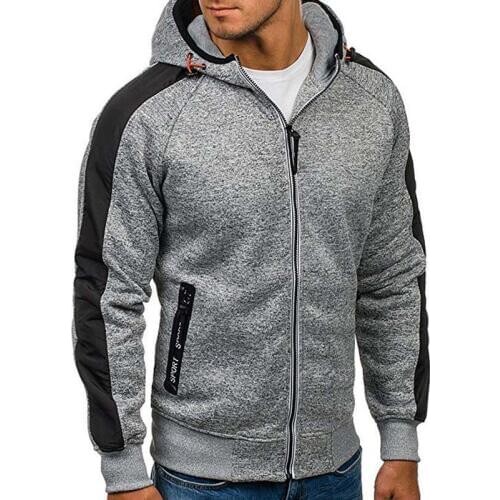 Plus Size3XL Hoodie Men Autumn Winter FullSleeve Zipper Cardigan Men Hoodies Sweatshirts Casual Slim Solid Hooded Sweatshirt Men