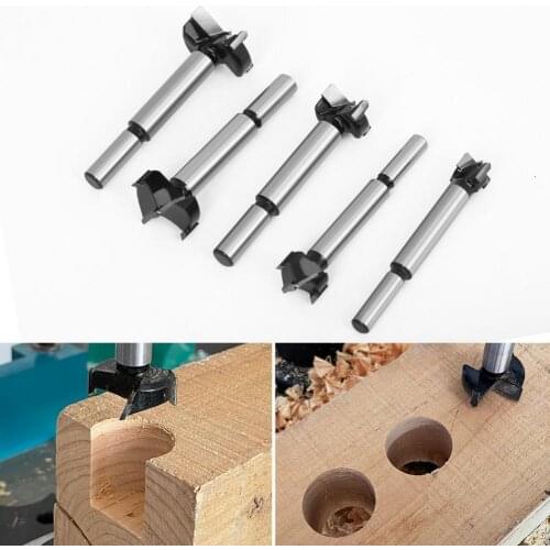 New 15-35mm Forstner Auger Drill Bit Set Round Shank Wood Tools Forstner Tips Hinge Boring Woodworking Hole Saw Cutter Hand Tool