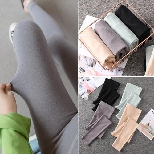 1021# Autumn Winter Maternity Skinny Legging Korean Fashion Slim Pencil Pants Clothes for Pregnant Women Thicken Warm Pregnancy