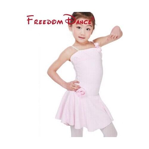 Clearance Super Price Little Girls Braces Dress Pink Color STage Dance Dress Performance Clothes Ballet Tutu