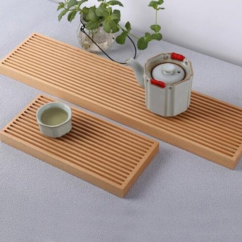 Rectangle Wooden Tea Tray Snacks Food Storage Dish Food Storage Dish Serving Table Plate for Hotel Home