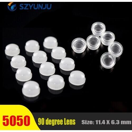 LED Lens Reflector Collimator For 5050 SMD 90 Degree 11x6mm Convex Optical Lens