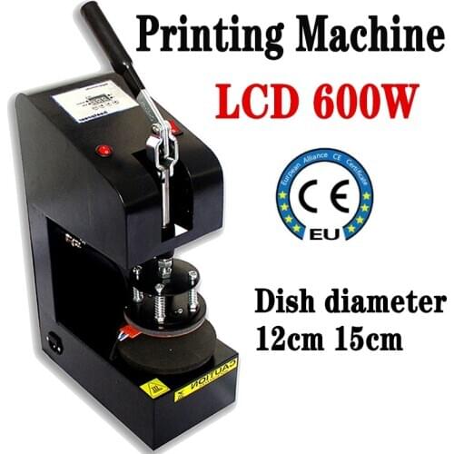 110V/220V Dish Heat Transfer Printing Machine LCD Thermostat 600w Countdown setting