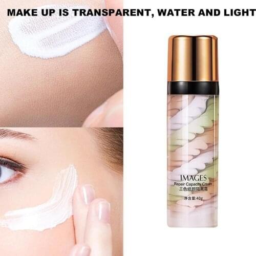 Three-color Mixed Isolation Lotion Shrink Pores Bright Moisturizing Primer Concealer Makeup Foundation Base Liquid Skin Cosmetic