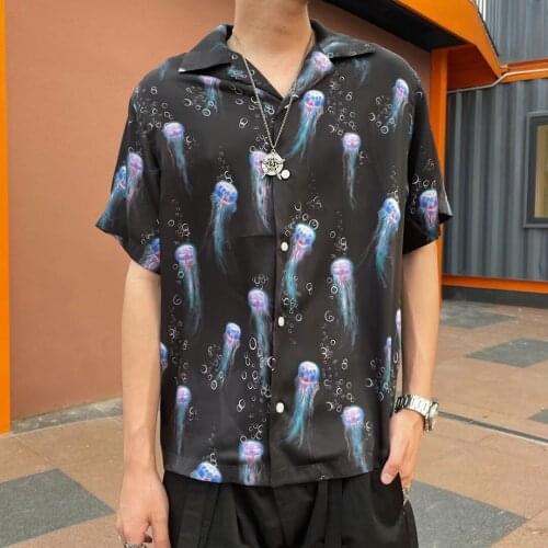 UK0231 Fashion Mens Shirts 2021 Runway Luxury famous Brand European Design party style Mens Clothing