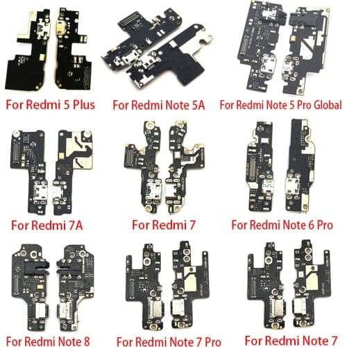 USB Charger Charging Dock Port Connector Flex Cable For Xiaomi Redmi Note 9S 8T 9 8 6 7 5A 5 Pro Global Redmi GO S2 7A