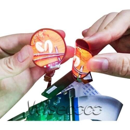 Wisecoco Round Flexible OLED 1.39 Inch 400x400 Bandable Screen Flexible AMoled Micro Display MIPI Board