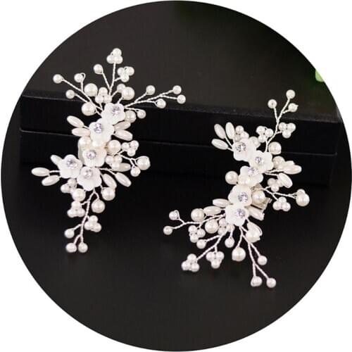 Shoe Clip Simulated Pearl Floral Beads Elegant DIY High Heel Charms Decoration Women Shoes Clips Buckle Fashion Clothing Sandals