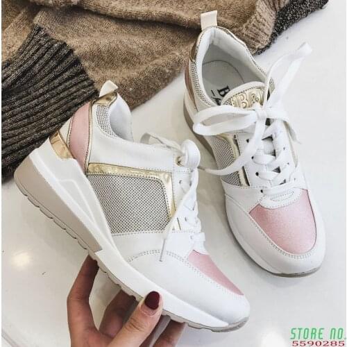 2020 hot Wedge Sneakers Shiny Bling Design Autumn Winter Elegant Women Shoes Platform Fashion Woman New Brand Casual Style