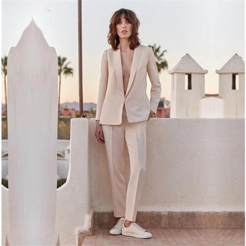 Custom Made Women Pantsuits Work Pant Suits OL 2 PCS Sets Women Blazer(Jacket+ Pants Suit)For Women Set Party