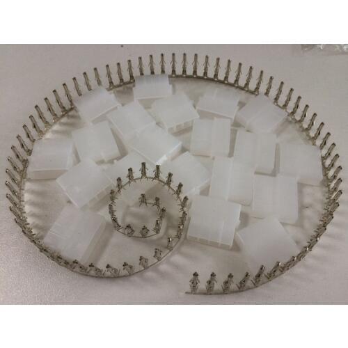 10 Sets 5.08 mm Connector Large 4 Pin Computer IDE Power Connector Plug ( Male Female Housing + Male Female Terminal )