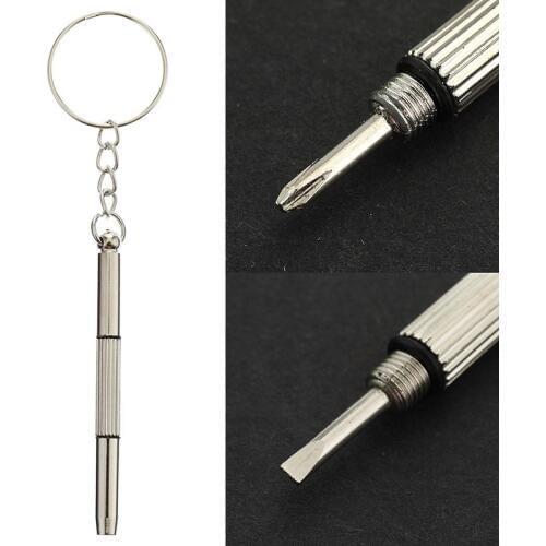 2pcs Portable Mini Multi-function Screwdriver Glasses Srewdriver Tool For Phone And Watch Three-in-one Small Screwdriver
