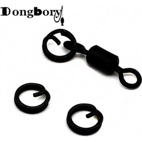 20 PCS Q Ring Clip Links Rig Ring Swivel Quick Change Flexi Ring for Carp Fishing Rig Carp Terminal End Tackles Accessories