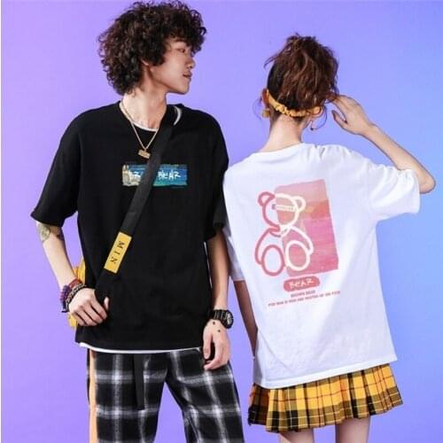 2021 Harajuku Basic Cotton T Shirt Women Summer New Oversized Solid Casual Loose Tshirt Korean O Neck Female Tops