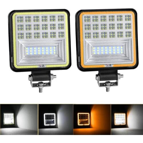 4'' 126W Combo LED Work Light for Truck Off Road Tractor SUV 4X4 ATV Car Spot Beam LED Driving Fog Light Bar 12V 24V 6000K White