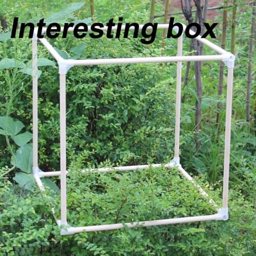 50X50X50cm round wooden frame diy shelf childrens wooden house toy cube wooden frame creative model