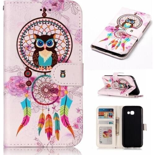 Go2linK Flip Phone Stand Case for A3 2017 A5 2017 Wallet leather Case with Card Slot Holder For J310 J3 2017 J2 Prime