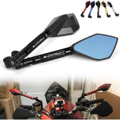For BMW F900R Motorcycle Handlebar End Mirrors Anti Glare Bluish Hawk-Eye Rearview Mirrors F 900 F900 R 2020 2021 Accessories