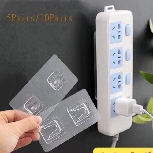 Double-Sided Adhesive Wall Hooks Hanger Strong Transparent Hooks Suction Cup Sucker Storage Holder For Kitchen Bathroom