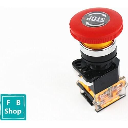 Emergency stop mushroom head push button switch SB8(LA68A LA38)-MS45C push-push to release